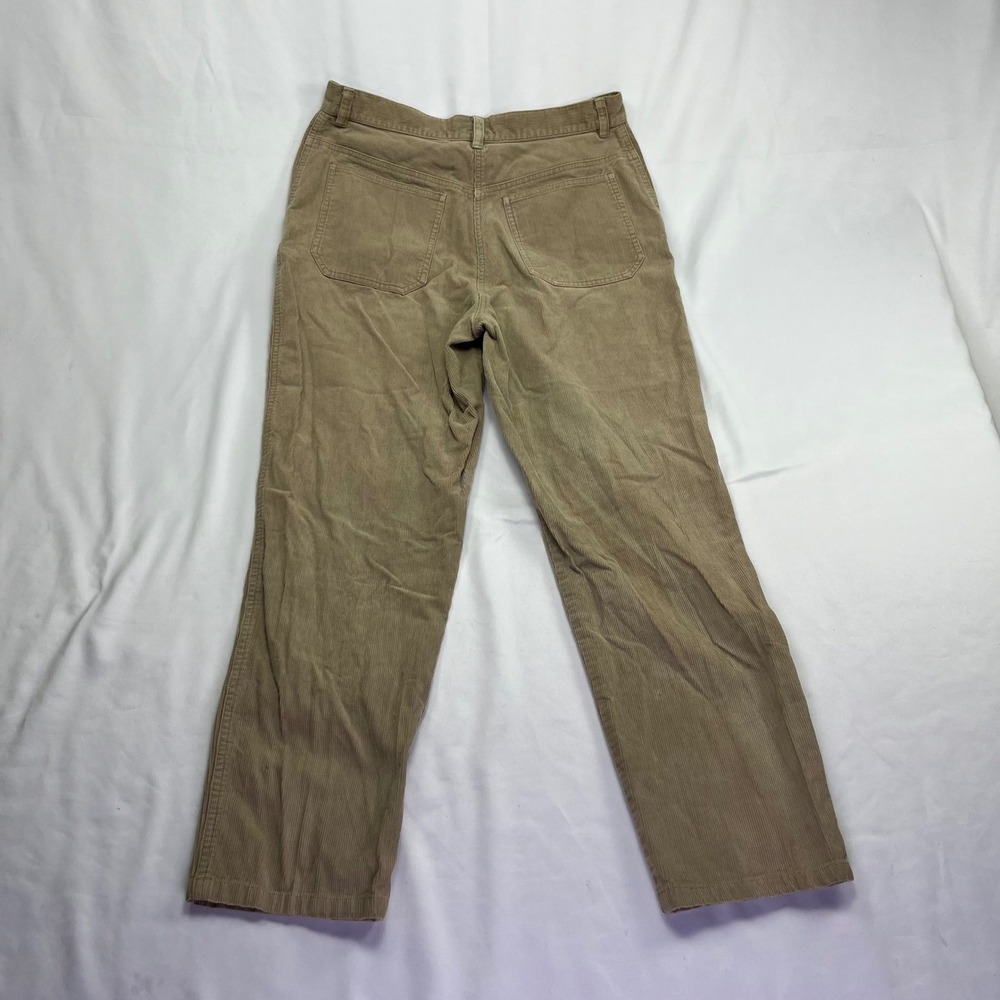 Lauren Ralph‎ Lauren Corduroy Pants Tan Straight Leg High Rise Ribbed Size 10 - Picture 3 of 6